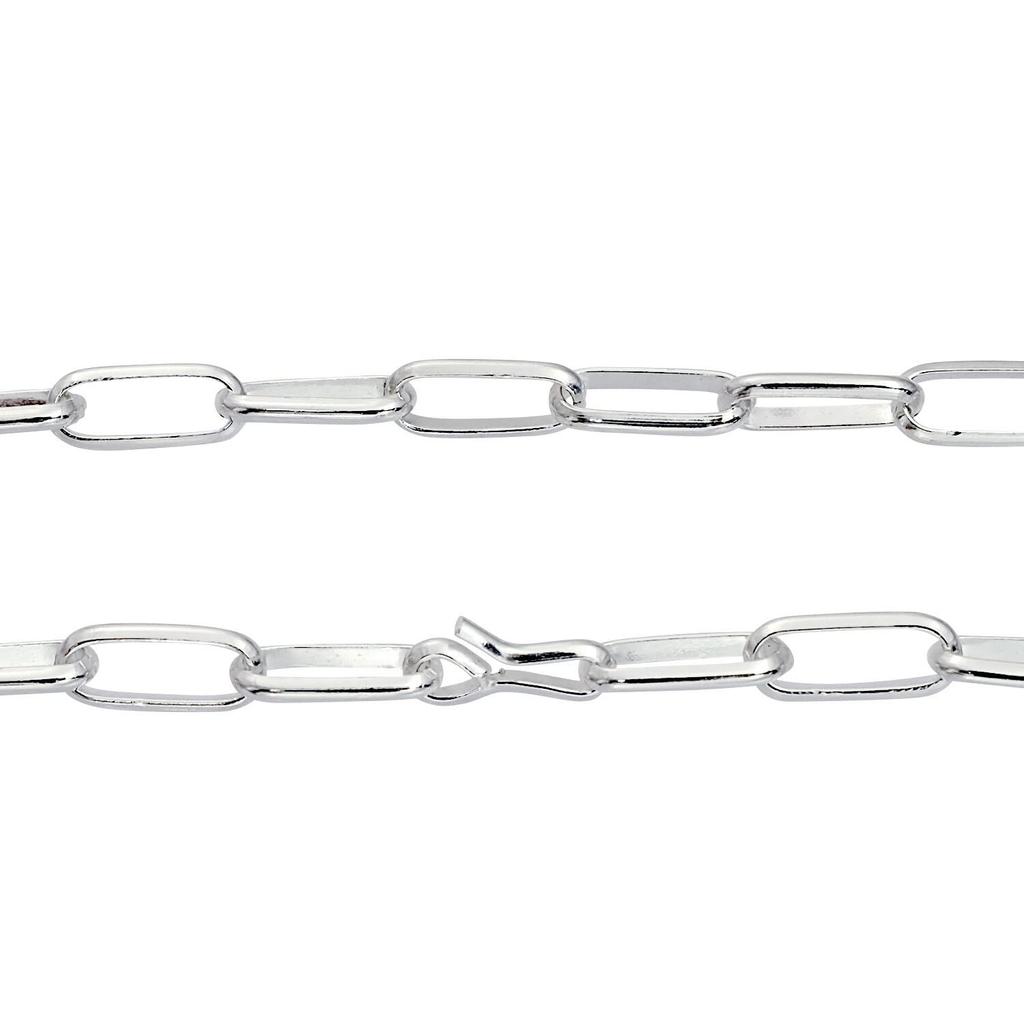 Sears Navajo Chain Silver SV 60cm Necklace, 925, 5.5mm Wide, Long, SNJ180-60