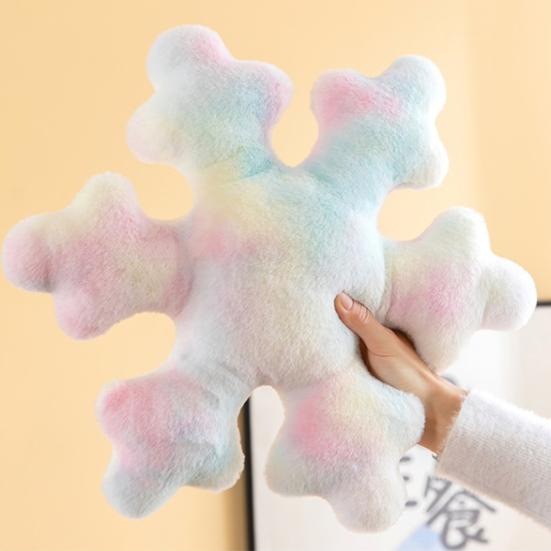 Pernă cu fulgi de zăpadă de Crăciun perne decorative de pluș de iarnă canapea în formă de fulg de nea Decorare canapea pat Moliciune Decor adorabil de iarnă