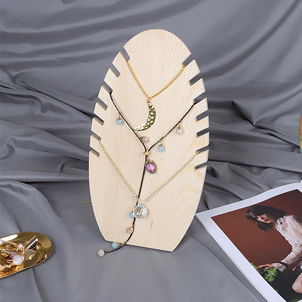 Suport din lemn pentru expunerea bijuteriilor, organizator de birou pentru coliere, suport de depozitare