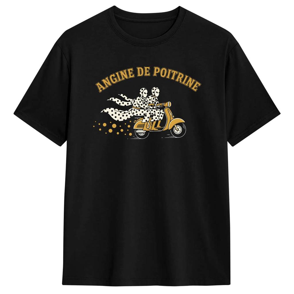 Angine De Poitrine Band TShirt Summer Cotton T Shirts For Unisex Trendy Cool Casual Tee Shirt Short Sleeves Streetwear Top Tees