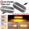 2Pcs Dynamic LED Car Side Marker Lights Repeater Signal Lights For VW Volkswagen Bora Golf 3/4 Passat Polo Sharan Seat Ford
