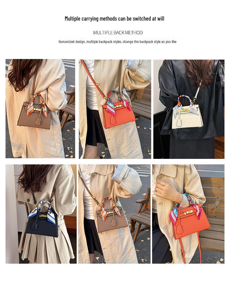 Women's Retro Crossbody Handbag with Versatile Scarf Style