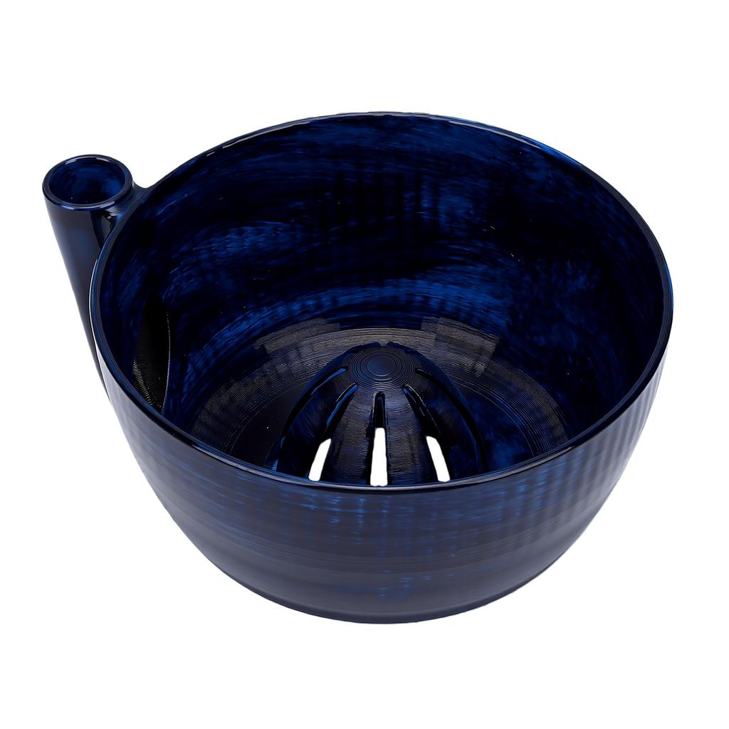 Swirling Wash Bowl with Drain Holes 3D Printed Fruit Vegetable Washing Colander for Home Kitchen Blue