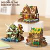 Forest Tree House Building Block Street View Windmill Assembly Construction Brick Children's Puzzle Toys for Kids Birthday Gifts