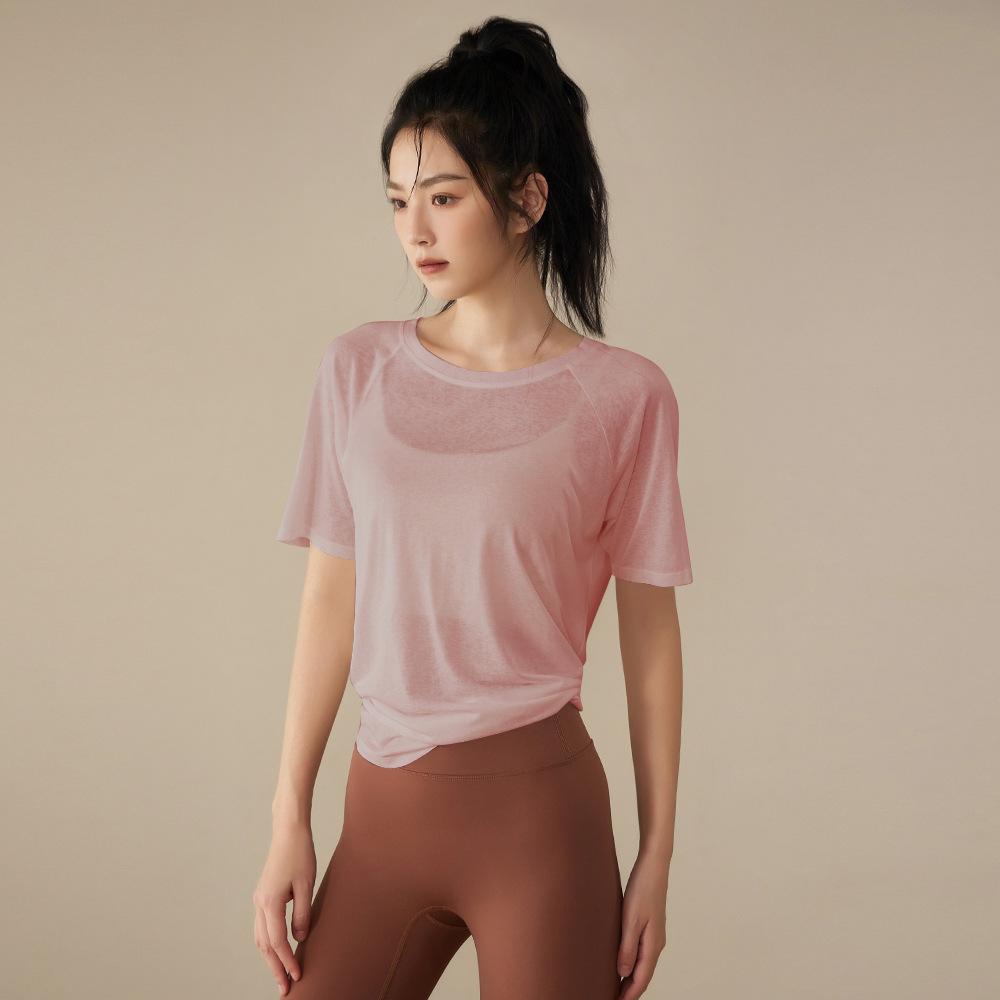 

Женская летняя футболка с коротким рукавом для йоги и бега с элегантной спинкой для фитнеса и пилатеса XXL