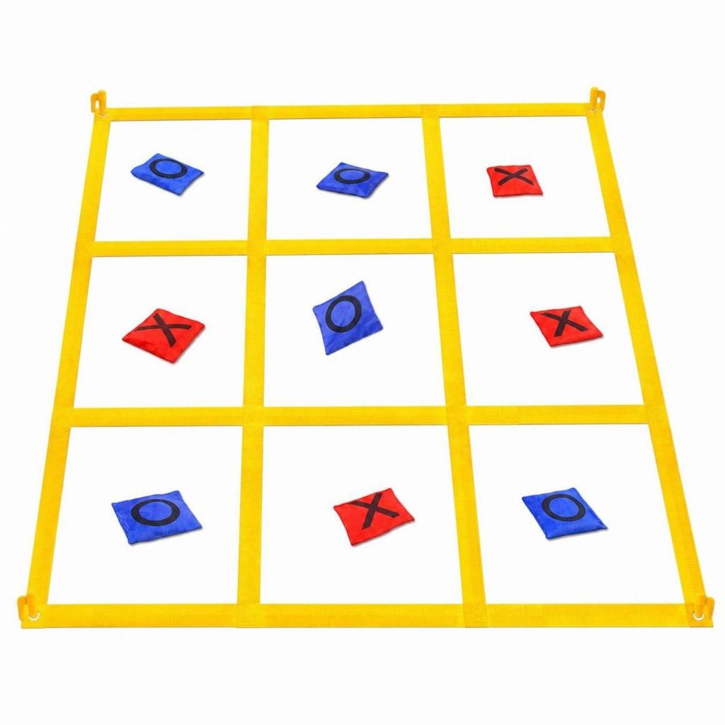Noughts & Crosses-Toe Toss Game with Easy To Set Up for Park, Parties