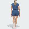 Adidas Go-To Romper Solid Color Logo Embroidery Short Sleeve Jumpsuit Women Jumpsuit Blue IP4197