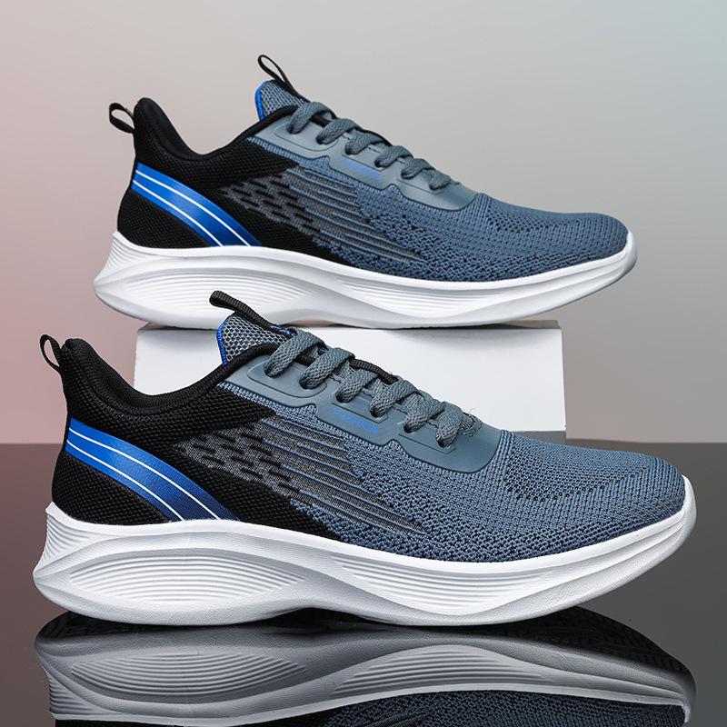 Men's Summer Lightweight Breathable Mesh Running Shoes, Size 45, Youth Sports Sneakers