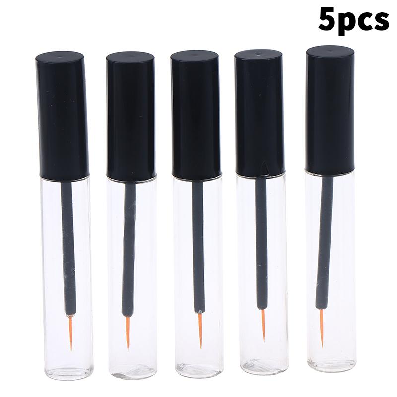 1/5pcs 10ml Transparent Empty Eyeliner Tube – Refillable Container for Eyelash and Makeup Applications