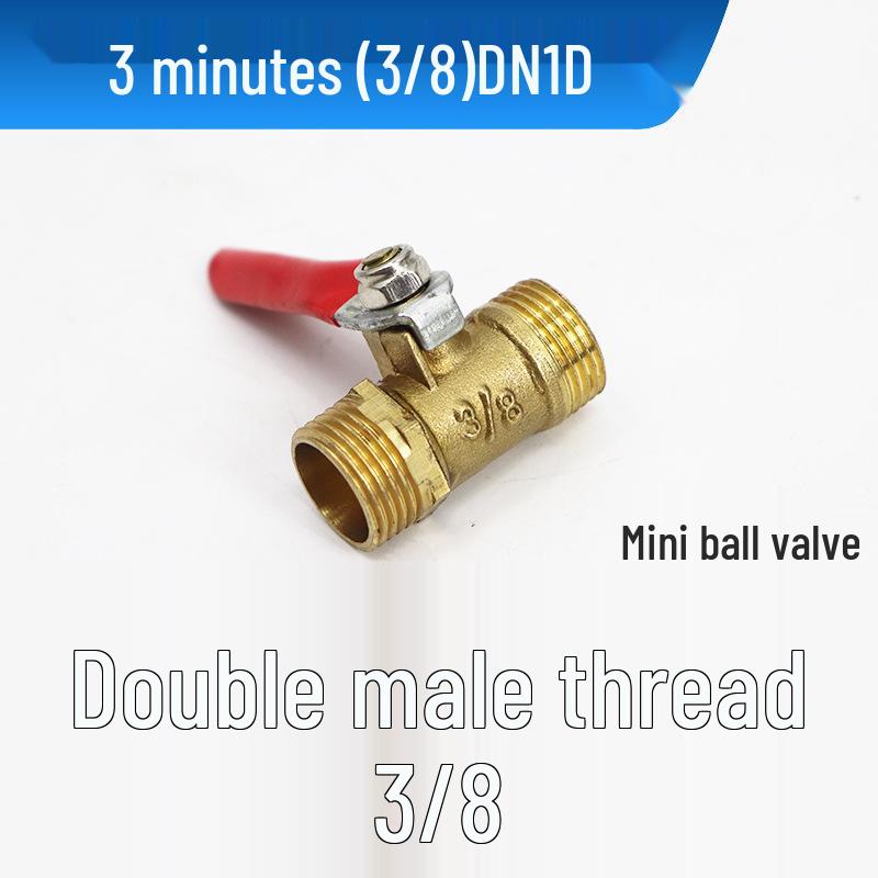 Pneumatic 4-Point Copper Ball Valve Switch for Air Compressor and Water Pipe, Internal/External Thread