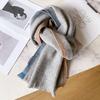 Pure wool scarf women's autumn and winter birthday gift high-end new versatile knitted warm shawl scarf