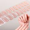 Hot Sell Custom Logo HEMA-Free Gel Polish Nail Stickers New Solid Color Styles Semi Cured Gel Nail Wraps 20 Gel Nail Strips