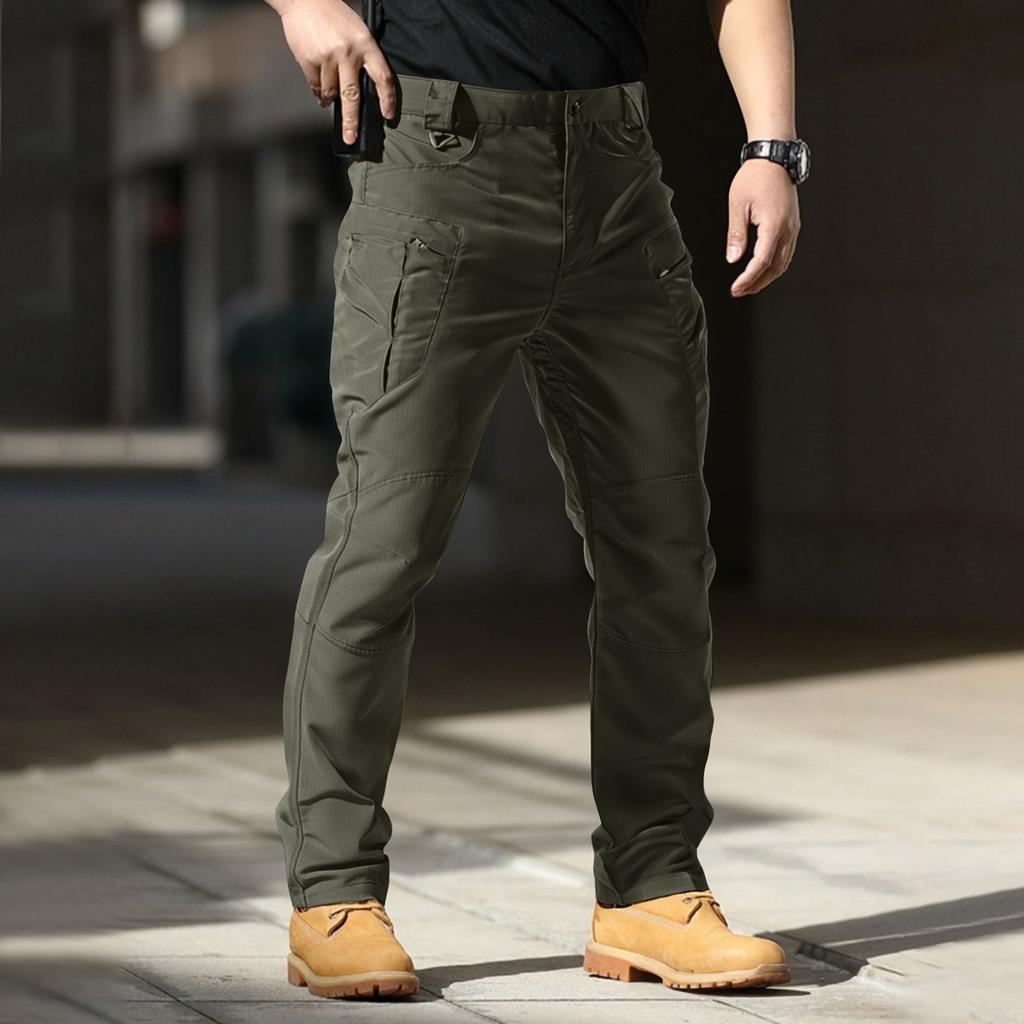 Mens Pants Ripstop Cargo Work Pants with Multi-pocket Water Resistant Breathable Hiking Camping Travel Fishing Construction Pants