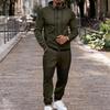 Mens 2 Piece Tracksuit Hooded Zip Up Jacket And Pants Set