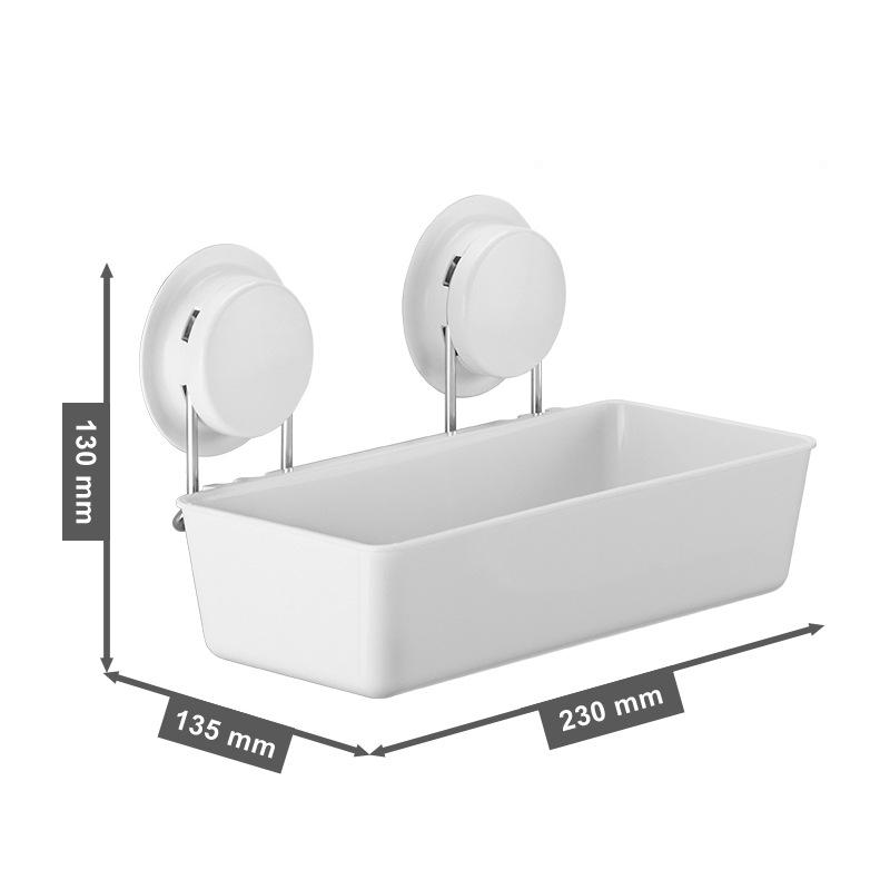 

Бытовая сливная стойка без отверстий, пластиковый ящик для хранения, настенная полка для хранения без гвоздей для ванной комнаты белый
