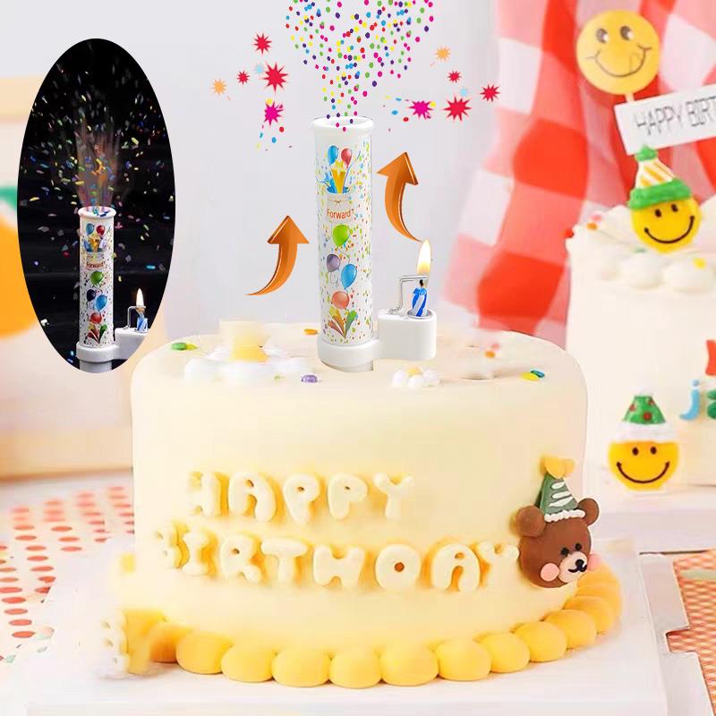 Überraschungskerzen Happy Birthday Kuchen Dekorierte Kerzen Kreative Katapult Süßigkeiten Effekte Dekorierte Kerzen