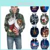 Cozy Soft Mens Womens Christmas 3d Ugly Hoodie Sweater Pullover For Xmas Parties