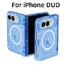 Pentru iPhone Duo Armură Rezistentă la Șocuri Anti Cădere Strălucitoare Dură Magnetică Încărcător Wireless Carcasă Telefon Simetrie Robustă Balama Dur Rezistent la Zgârieturi Husă de Protecție