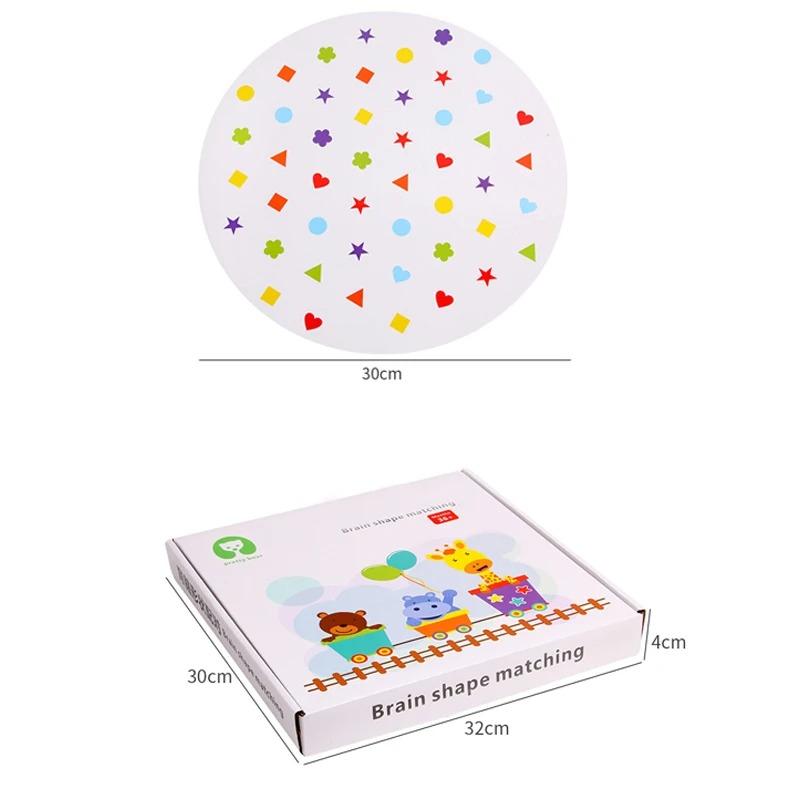 Children Shape Matching Montessori Toys Color Cognition Hand-eye Coordination Logical Thinking Training Interactive Board Games