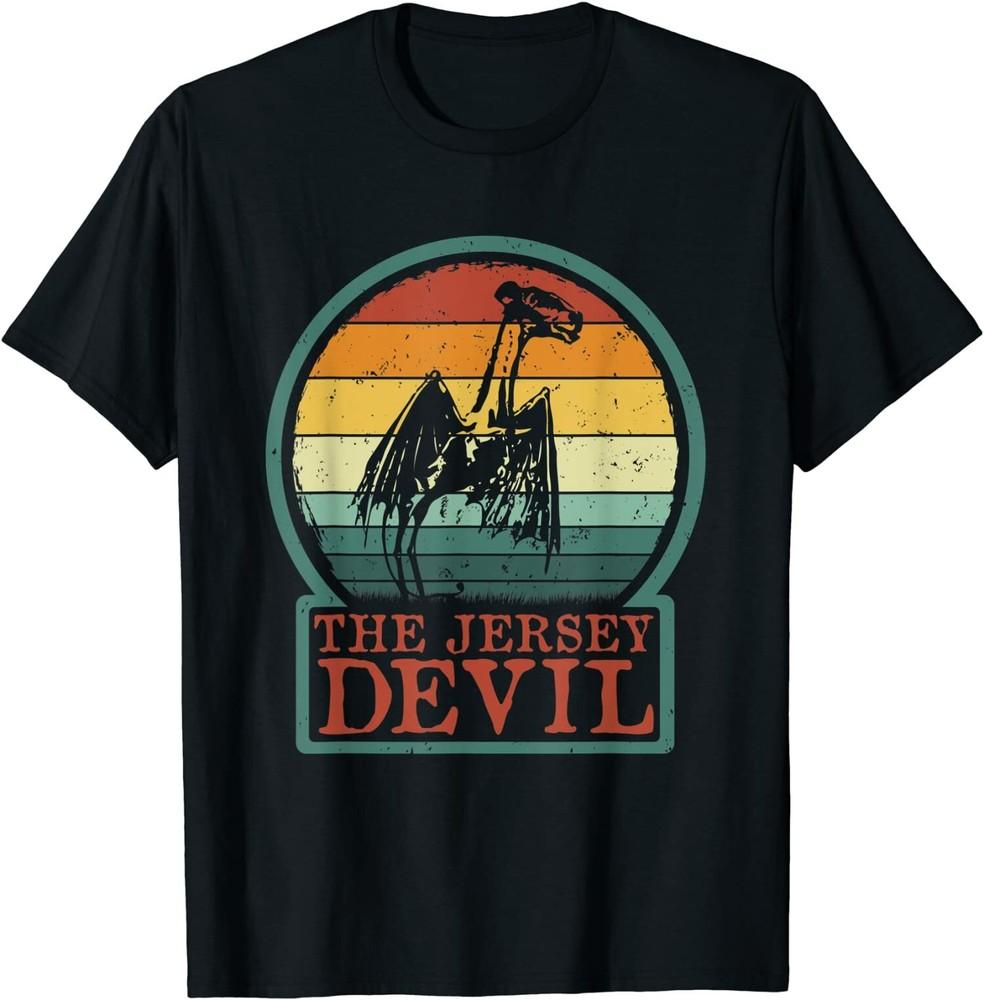 NEW LIMITED The Jersey Devil - Retro Vintage New Jersey Cryptid T-Shirt Tops Tee
