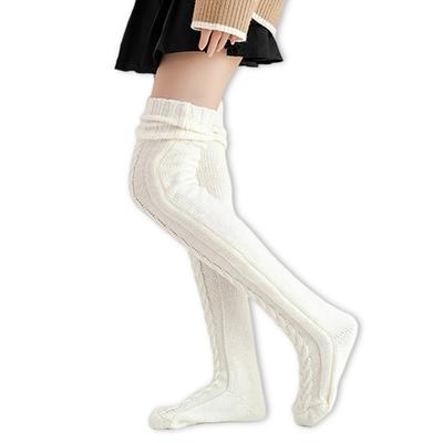 1 Pair Knitted Warm Stockings Keen High Women Leg Warmers Sexy Shoes Accessories Cute Autumn Halloween Stockings Gifts