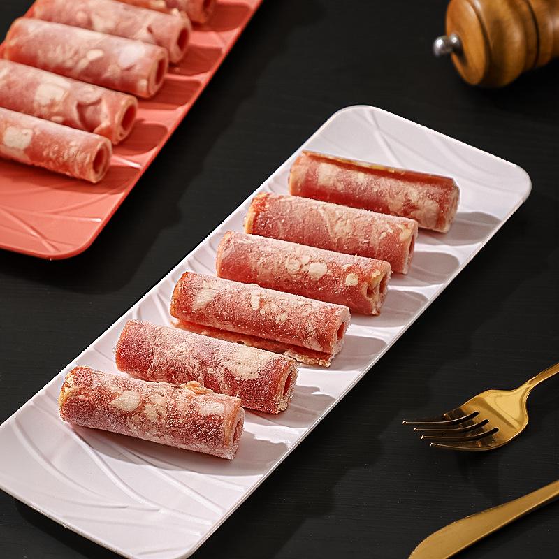 Vassoio lungo in plastica stile giapponese per esposizione di sushi e dessert