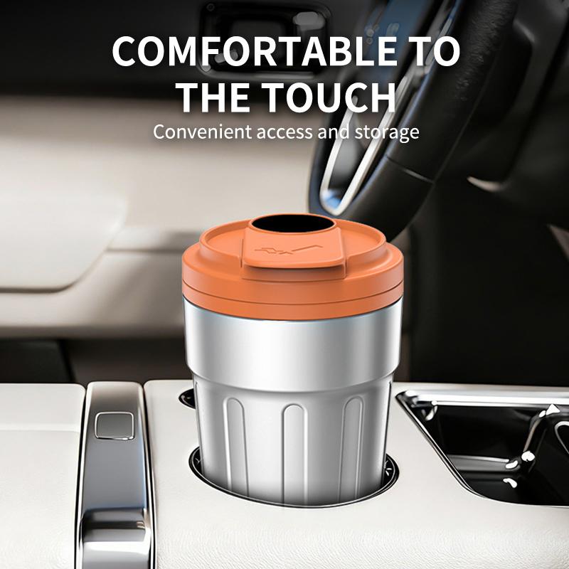 1Pcs Cigarette Ashtray Cup Storage Garbage Container Portable Car Ashtray With Lid LED Light Car Interior Auto Decor Accessories