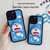 Doraemon 3D Silicone Phone Case for iPhone 15 Pro Max with Stand - Full Coverage Cartoon Design
