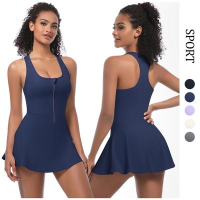 Naked New Sports Back Dress Yoga Suit Women'S Anti Glare Base Outdoor Running Fitness Tennis Dress Women