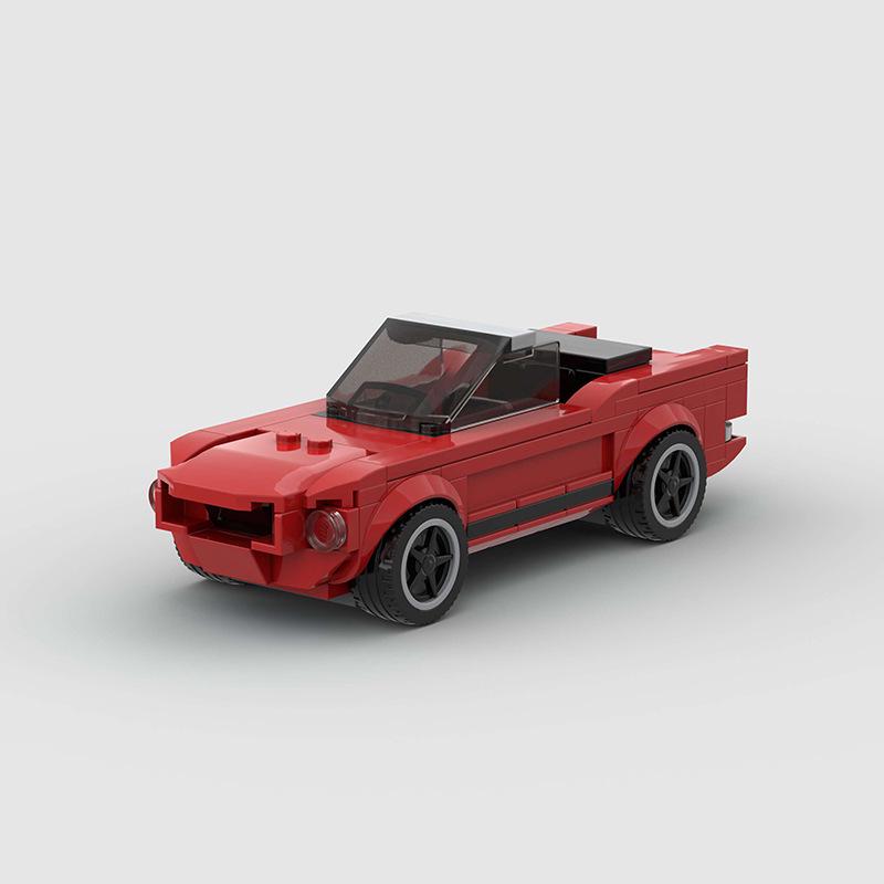 

MOC Конструктор для кабриолета Ford Mustang 1968 года, Совместим с серией Lego Speed (6-шпилечный)