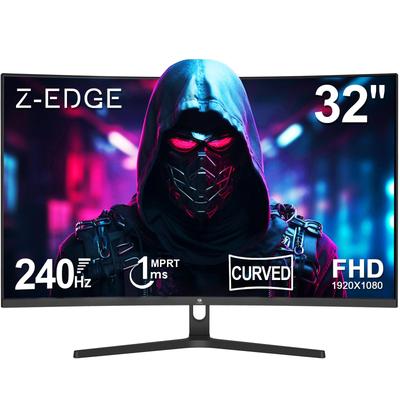 מסך גיימינג קעור 32 אינץ' Z-EDGE UG32P - מסך קעור 1500R - FHD 1920x1080P - 240Hz - MPRT 1ms - HDMI 2.0 & DisplayPort 1.4