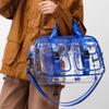 Zipper Solid Color PVC Travel Duffels 2026 Hot Sale Simple Large Capacity Casual Shoulder Bag Soft Trendy Western Style Handbag