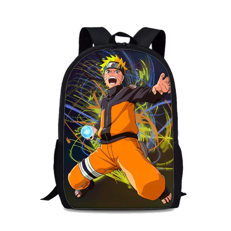 Naruto Uzumaki Kinderrucksack Mit Großem Fassungsvermögen Und Wasserabweisendem Nylon Für Schule Und Reisen
