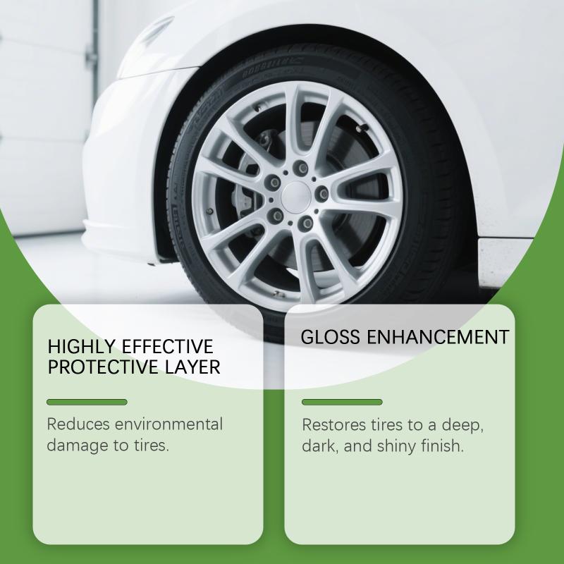 Car Tire Shiny Paste Waterproof Finish AntiAging Wax Long Lasting Coating for Rubber Parts in Car Wash and Detailing