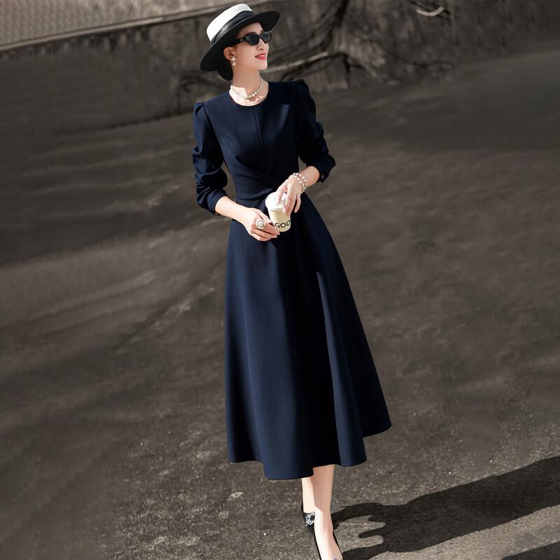 Lanse er 2026 Spring Elegant Commuter Long Sleeve Dress L