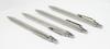 Takizawa Z66 All-Silver Hexagonal Knock Metal Mechanical Pencil with Stylish Synthetic Leather Pen Case Set (3-Pack) T23-LS042-Z66SS-3