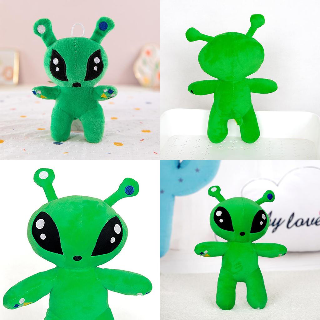 Peluche Alien Yeux Globuleux Vert Peluche Animale Dessin Animé Oreiller Cadeau Pour Enfants Sommeil