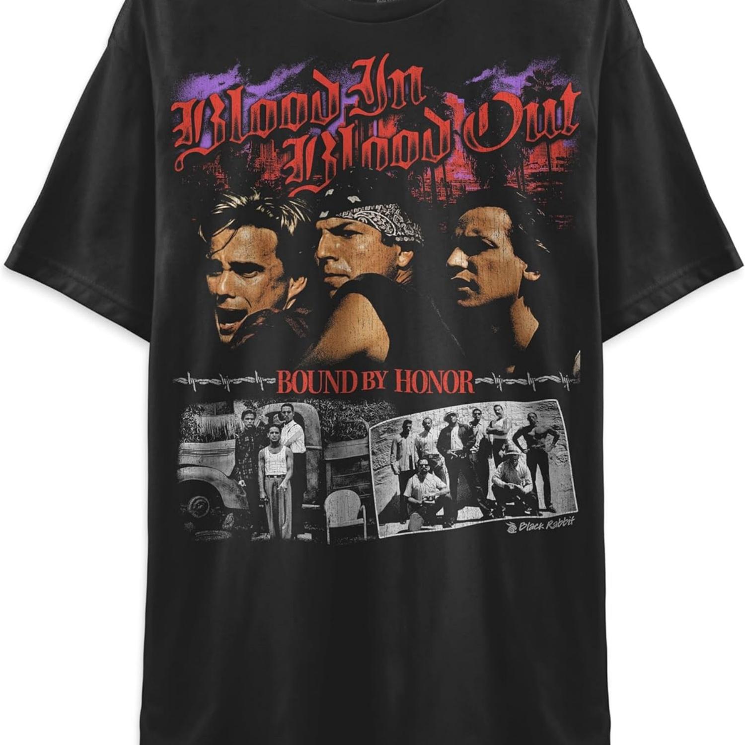 

Blood in Blood Out Bound by Honor 90s Gangster Movie Retro Vintage Unisex Classic T-Shirt XXXXXL чёрный