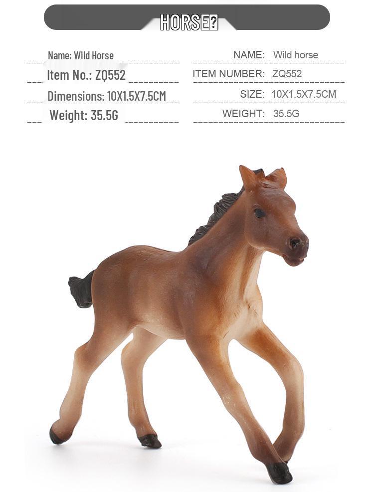 Thousand-Mile Stallion Simulation Model: Solid Decorative Horse Toy for Kids