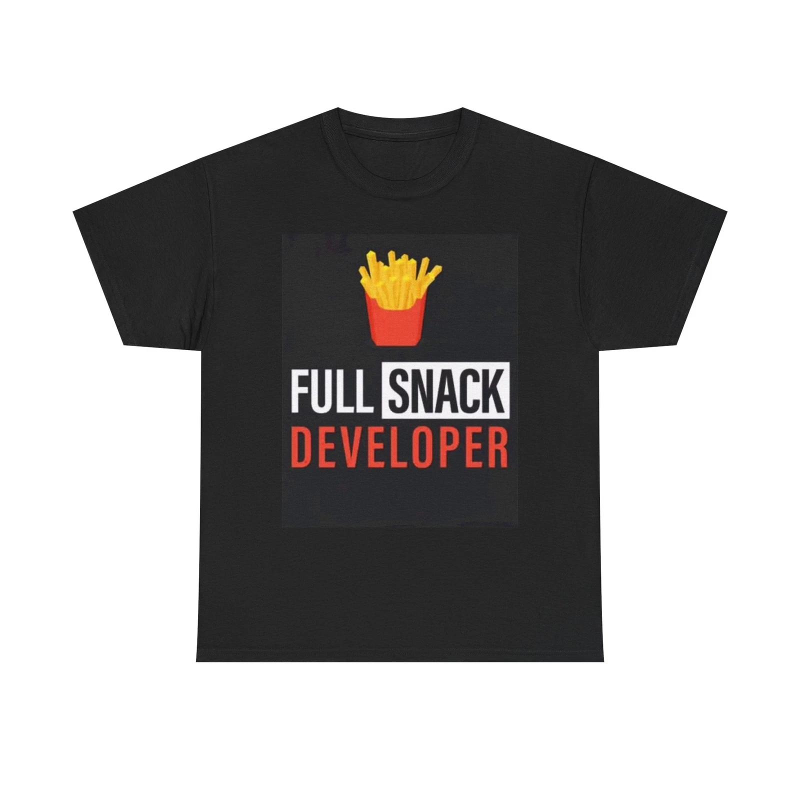 Men s and Women s T-shirts Full Snack Developer Fries Graphic XXL