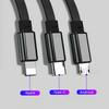 3 in 1 Retractable Multi Fast Charging Charger Micro USB Type-C Cable For Cadillac XT4 XT6 CTS DTS STS XTS ATS BLS SLS CT5