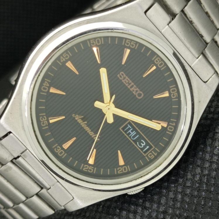 

USED VINTAGE SEIKO 5 AUTO 7009A JAPAN MENS D/D BLACK WATCH 608b-a315229-9 SKU608b-a315229