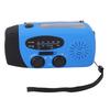 Emergency Hand Crank Radio with 3 LED Flashlight AM FM NOAA Portable Weather Radio Solar Powered Radio for Camping SOS Alarm Blue