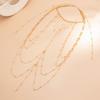 Draped Body Chain Jewelry Alloy Multi-Chain Torso Accessory for Vacation Outfits, Bikini Styling, Parties and Beachwear