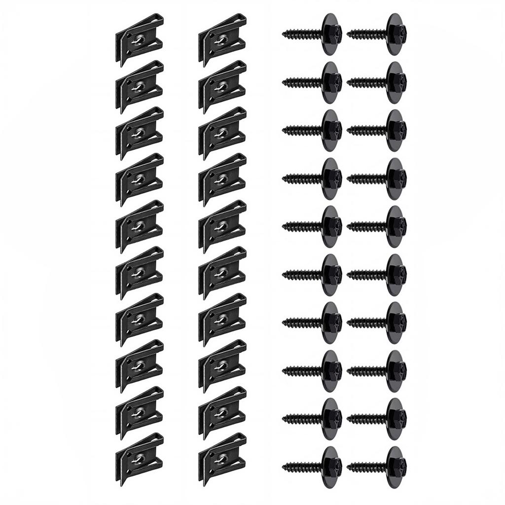 Anti Rust Automotive Mudguard Fastener Bracket Kit Screw U Shape Washer Tool Less Installation Universal Vehicle Fit