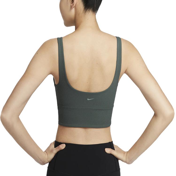 Nike Zenvy Dri-Fit Light Support Solid Moisture-Wicking Skin-Friendly Sports Bra Women Underwear Green HF1543338