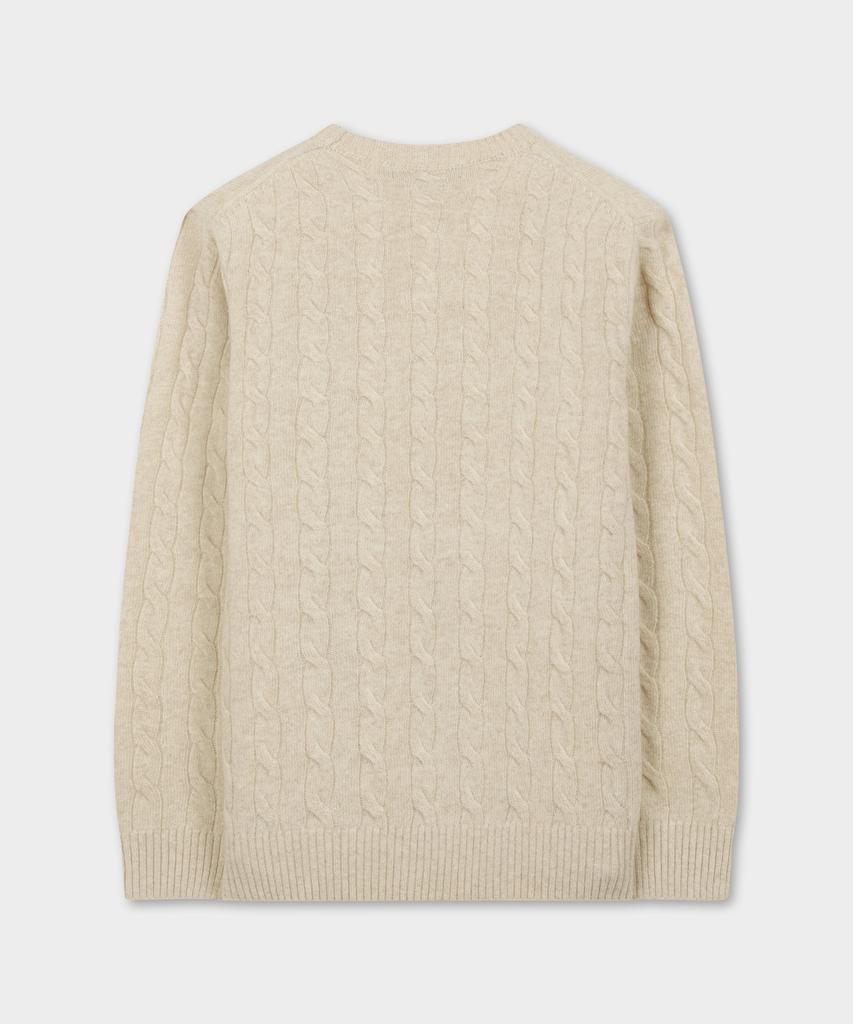 BROOKS BROTHERS Wool Cable Sweater (Ivory) (Bbwrmbf401)