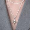 Baked Alaska Green Amethyst Double Strand Necklace