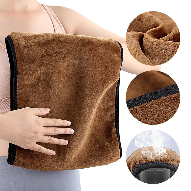 Double-layer 360-degree High-elastic Inner Coffee Velvet Sports Abdominal Belt, Thickened Warm Cylinder Waist Protective Gear In Winter