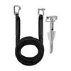 Shore-Side Mooring Rope for Small Boat Stops, Elastic Dock Line Set with Beach Stake and Quick Clip Connection